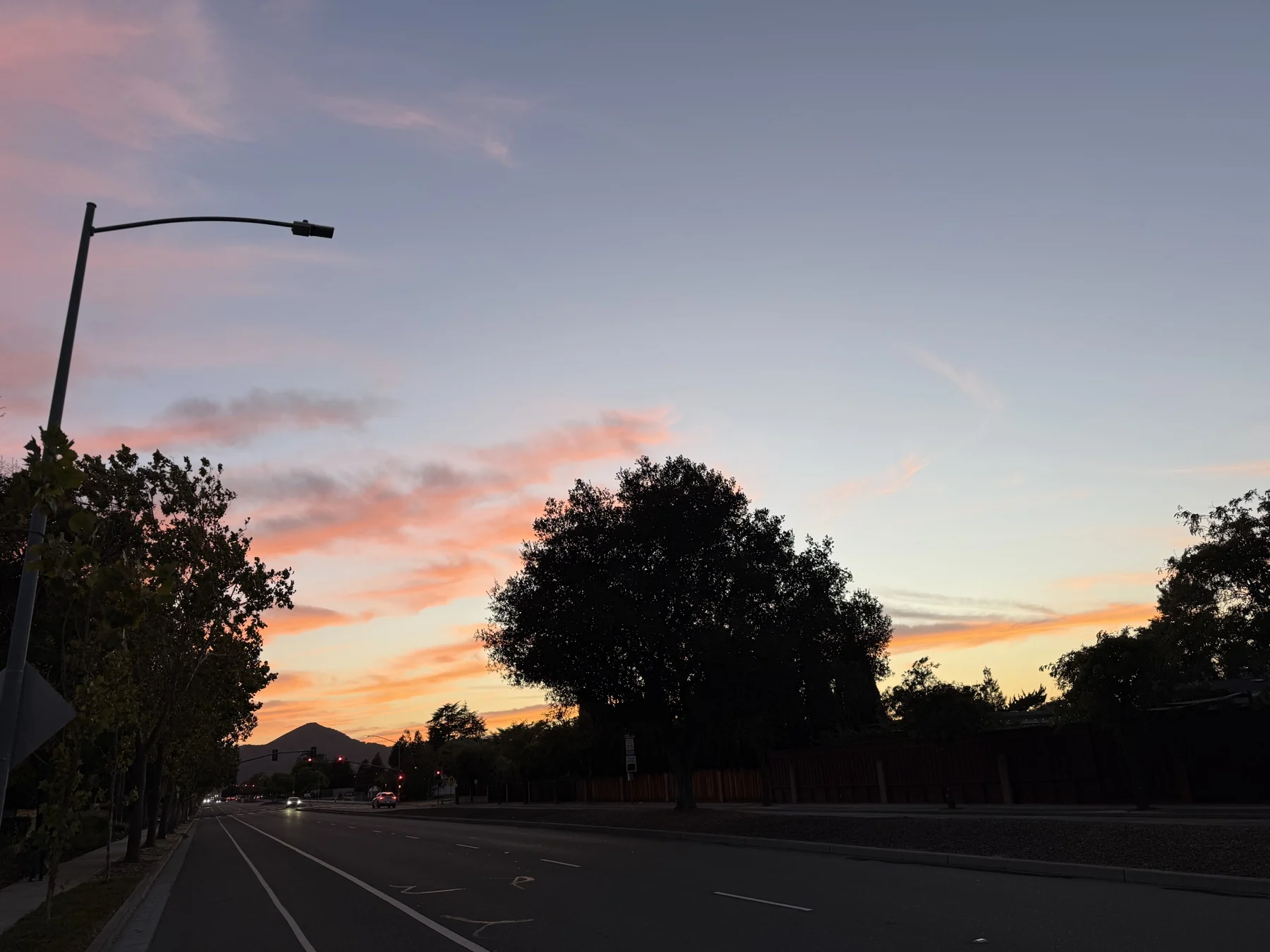 September 13 sky photographed at 7:26 PM, about ten minutes after sunset