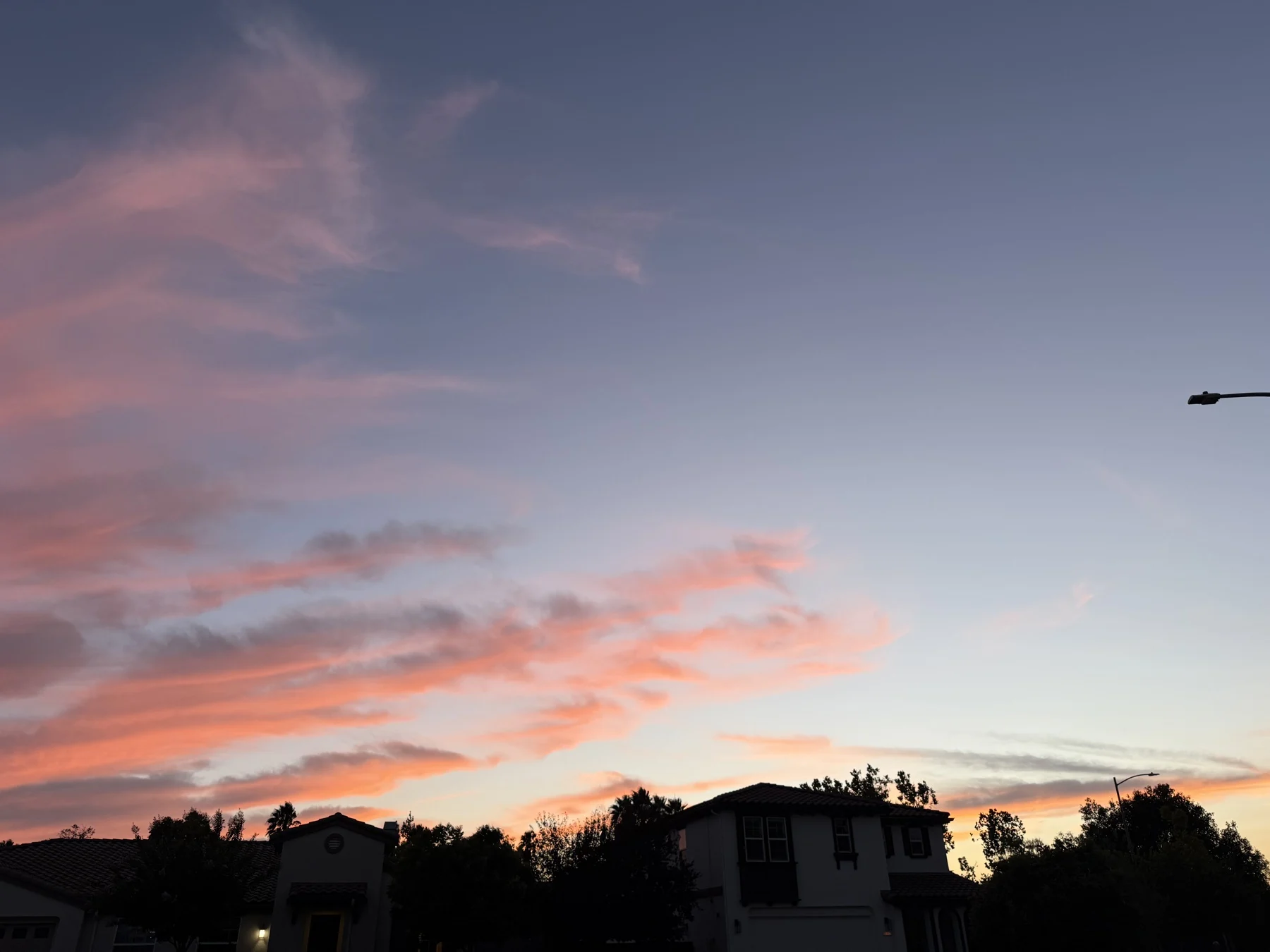September 13 sky photographed at 7:27 PM, another view of the afterglow
